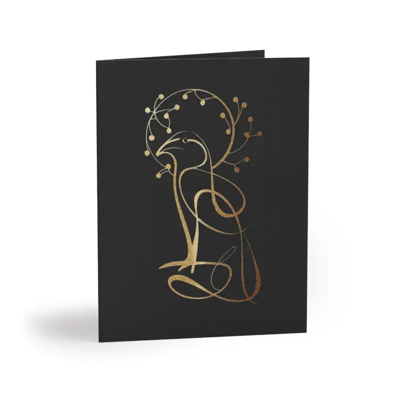 Golden Bird Greeting Cards: Elegance in Every Message - 24 Pcs / Matte / 4.25” x 5.5” Paper Products