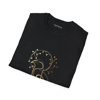 A Golden Bird on a Tree Graphic Unisex Softstyle T-shirt