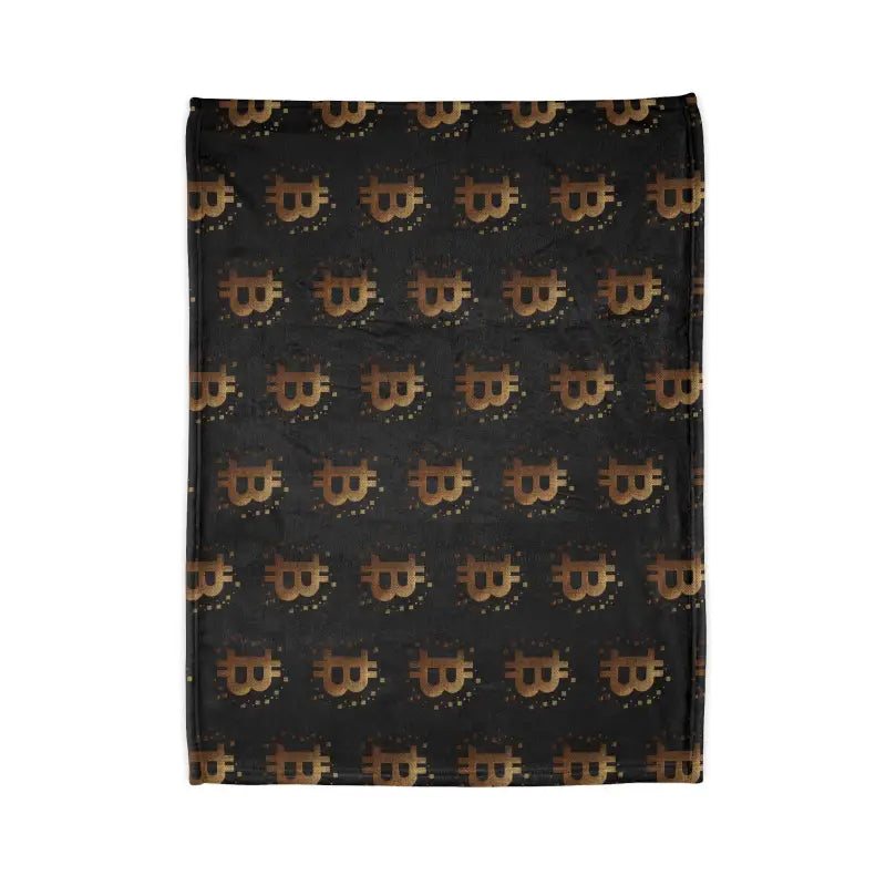 Cozy Up with a Soft Golden Bitcoin Cryptocurrency Blanket - Home Decor