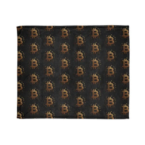 Golden Bitcoin Cryptocurrency Blanket Soft Luxury Cozy - Dipaliz - 50’’ × 60’’ - Blankets