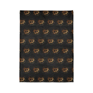 Golden Bitcoin Cryptocurrency Blanket Soft Luxury Cozy - Dipaliz - Blankets