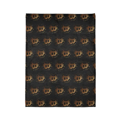 Cozy Up with a Soft Golden Bitcoin Cryptocurrency Blanket - Home Decor