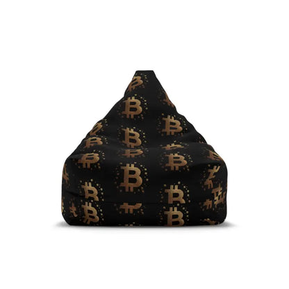 Trendsetting Golden Bitcoin Bean Bag Cover for Ultimate Style - Home Decor