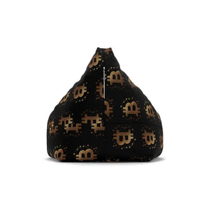 Bitcoin Bean Bag Cover - Golden Futuristic Style - Dipaliz - Slipcovers