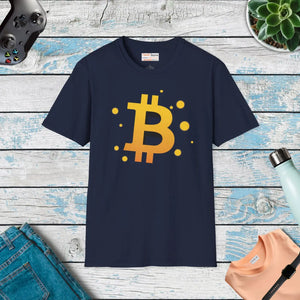 Golden Bitcoin Unisex Softstyle Tee Cotton Shirt Dipaliz - T-shirts