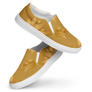 Canvas Shoes Golden Flowers Women’s Slip on Comfort - Dipaliz - Sneakers