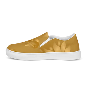 Canvas Shoes Golden Flowers Women’s Slip on Comfort - Dipaliz - Sneakers