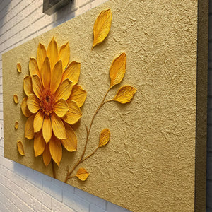 Golden Dandelion Canvas Minimalist Abstract Wall Art Dipaliz - Paintings
