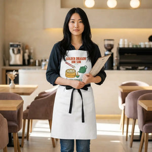 Durable Golden Dragon Dim Sum Apron Polyester Canvas - Dipaliz - Aprons