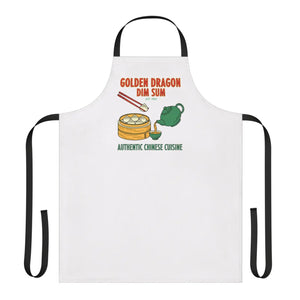Durable Golden Dragon Dim Sum Apron Polyester Canvas - Dipaliz - Aprons