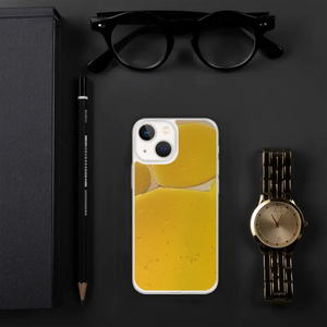 Iphone Case Yellow Abstract Pattern Wireless Charging - Dipaliz - 13 Mini - Mobile Phone Cases