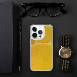 Iphone Case Yellow Abstract Pattern Wireless Charging - Dipaliz - 14 Pro - Mobile Phone Cases