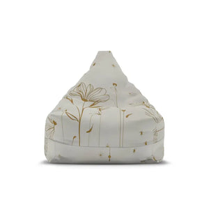 Golden Flowers Bean Bags Cover - Elegant Polyester - Dipaliz - 27’’ × 30’’ 25’’ / Without Insert - Slipcovers