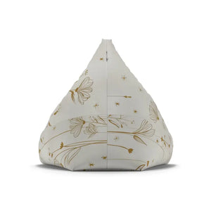 Golden Flowers Bean Bags Cover - Elegant Polyester - Dipaliz - Slipcovers