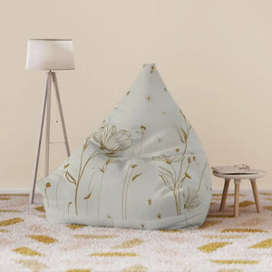 Golden Flowers Bean Bags Cover - Elegant Polyester - Dipaliz - 38’’ × 42’’ 29’’ / Without Insert - Slipcovers