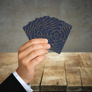 Golden Geometric Pattern Poker Playing Cards - Luxury Dipaliz - 2.5’’ x 3.5’’ / White / Semi Glossy - Card Games