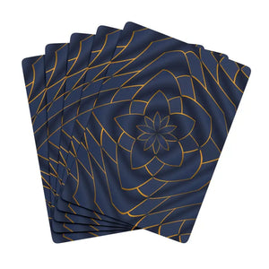 Golden Geometric Pattern Poker Playing Cards - Luxury Dipaliz - 2.5’’ x 3.5’’ / White / Semi Glossy - Card Games