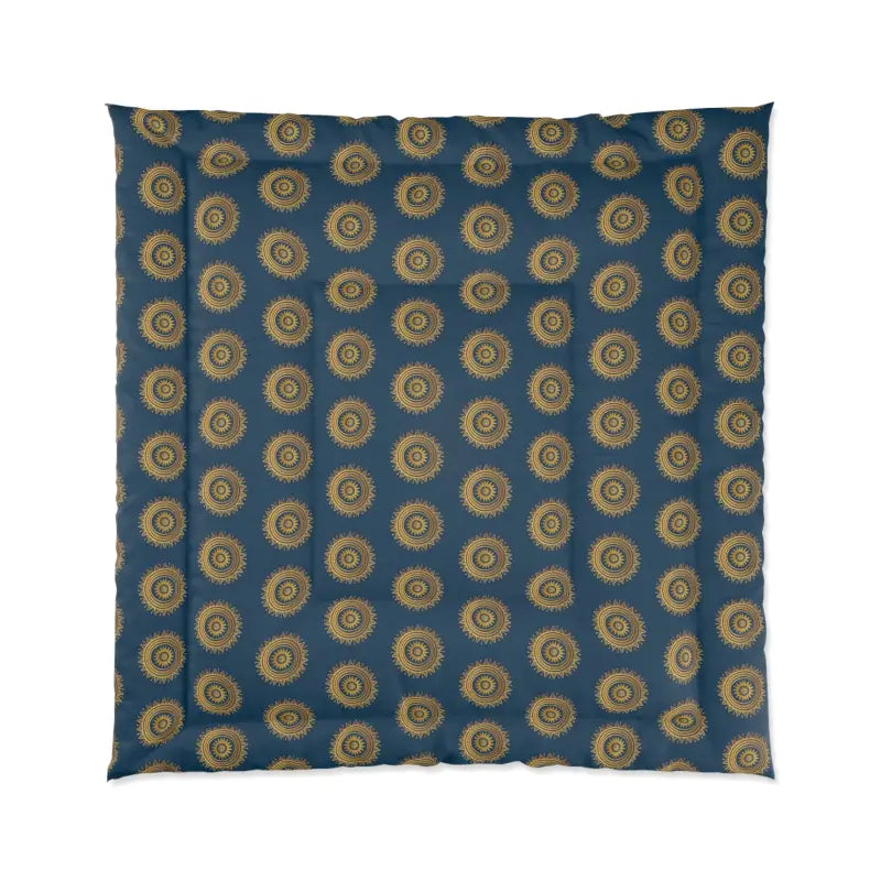 Golden Geometrical Comforter - Snooze Like Royalty! - 88’’ × Home Decor