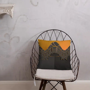 Golden Pattern Throw Pillows with Concealed Zipper - Dipaliz - 18″×18″