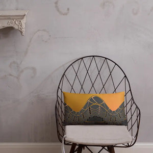 Golden Pattern Throw Pillows with Concealed Zipper - Dipaliz - 20″×12″