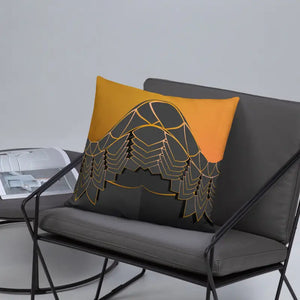 Golden Pattern Throw Pillows with Concealed Zipper - Dipaliz