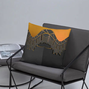 Golden Pattern Throw Pillows with Concealed Zipper - Dipaliz