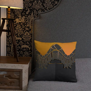 Golden Pattern Throw Pillows with Concealed Zipper - Dipaliz