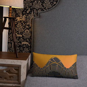 Golden Pattern Throw Pillows with Concealed Zipper - Dipaliz