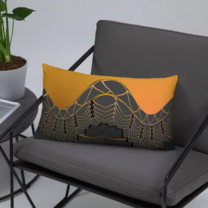 Golden Pattern Throw Pillows with Concealed Zipper - Dipaliz