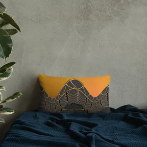 Golden Pattern Throw Pillows with Concealed Zipper - Dipaliz