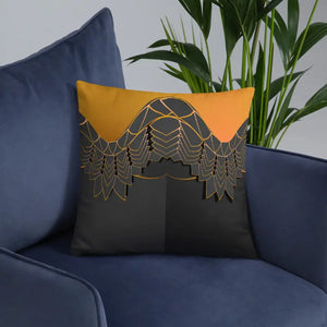 Golden Pattern Throw Pillows with Concealed Zipper - Dipaliz