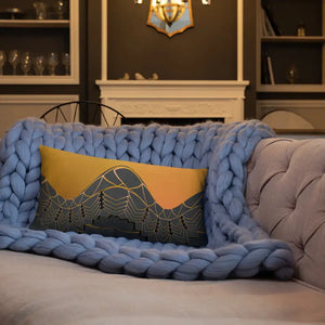 Golden Pattern Throw Pillows with Concealed Zipper - Dipaliz