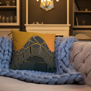 Golden Pattern Throw Pillows with Concealed Zipper - Dipaliz