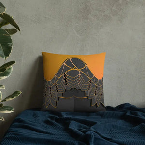 Golden Pattern Throw Pillows with Concealed Zipper - Dipaliz