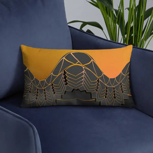 Golden Pattern Throw Pillows with Concealed Zipper - Dipaliz