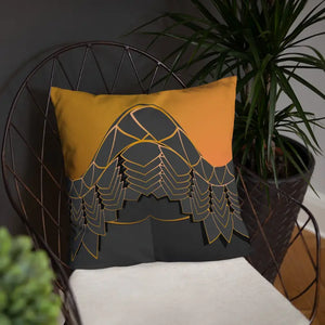 Golden Pattern Throw Pillows with Concealed Zipper - Dipaliz