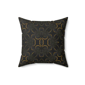 Abstract Gold Pattern Spun Polyester Square Pillow by Dipaliz - 16’’ × - Throw Pillows