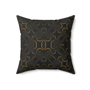 Abstract Gold Pattern Spun Polyester Square Pillow by Dipaliz - 18’’ × - Throw Pillows