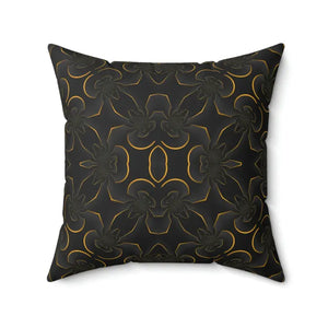 Abstract Gold Pattern Spun Polyester Square Pillow by Dipaliz - 20’’ × - Throw Pillows