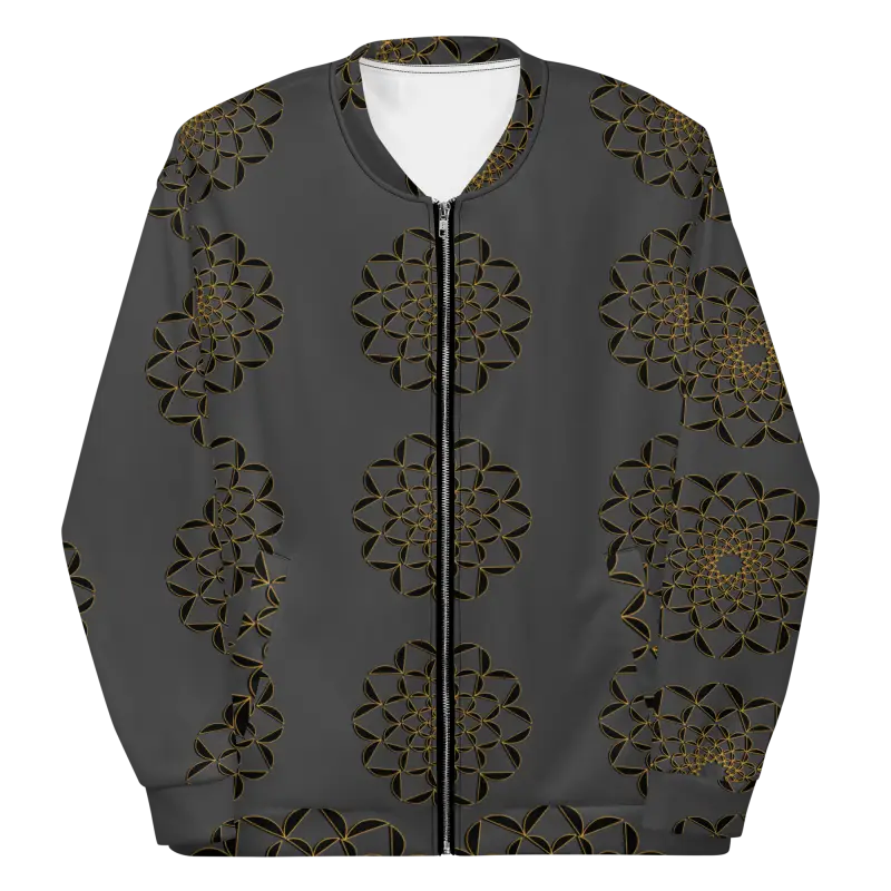 Shine Bright in the Golden Glory Unisex Bomber Jacket! - Clothing