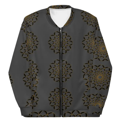 Shine Bright in the Golden Glory Unisex Bomber Jacket! - Clothing