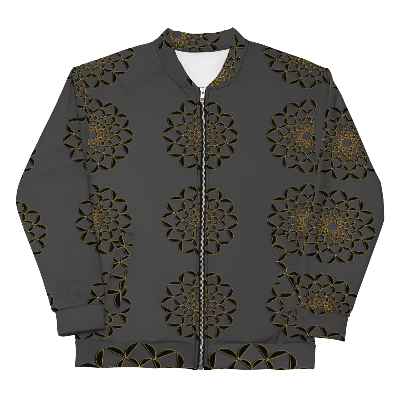 Shine Bright in the Golden Glory Unisex Bomber Jacket! - Clothing