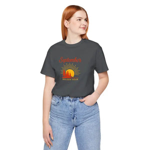 Golden Hour September Tee Ring-spun Cotton Nature Lover Gift - Dipaliz - T-shirts