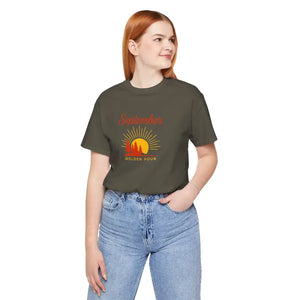 Golden Hour September Tee Ring-spun Cotton Nature Lover Gift - Dipaliz - T-shirts