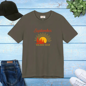 Golden Hour September Tee Ring-spun Cotton Nature Lover Gift - Dipaliz - T-shirts