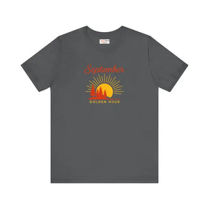Golden Hour September Tee Ring-spun Cotton Nature Lover Gift - Dipaliz - Asphalt / s - T-shirts