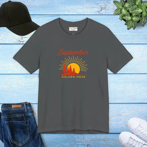 Golden Hour September Tee Ring-spun Cotton Nature Lover Gift - Dipaliz - T-shirts
