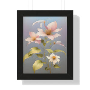 Golden Morning Bliss Pink Glory Framed Vertical Poster - Dipaliz - 11’’ x 14’’ / Black - Posters Prints & Visual Artwork