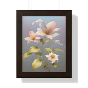 Golden Morning Bliss Pink Glory Framed Vertical Poster - Dipaliz - 11’’ x 14’’ / Walnut - Posters Prints & Visual