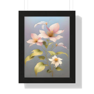 Golden Morning Bliss Pink Glory Framed Vertical Poster - Dipaliz - 12″ x 16″ / Black - Posters Prints & Visual Artwork